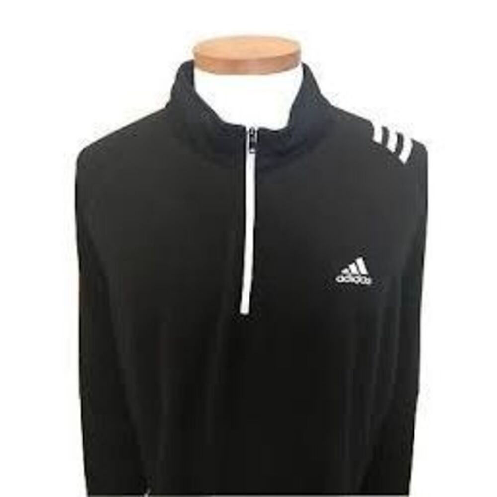 Adidas Golf Go To 1/4 Zip Mock Neck Sz L Long Sleeve
